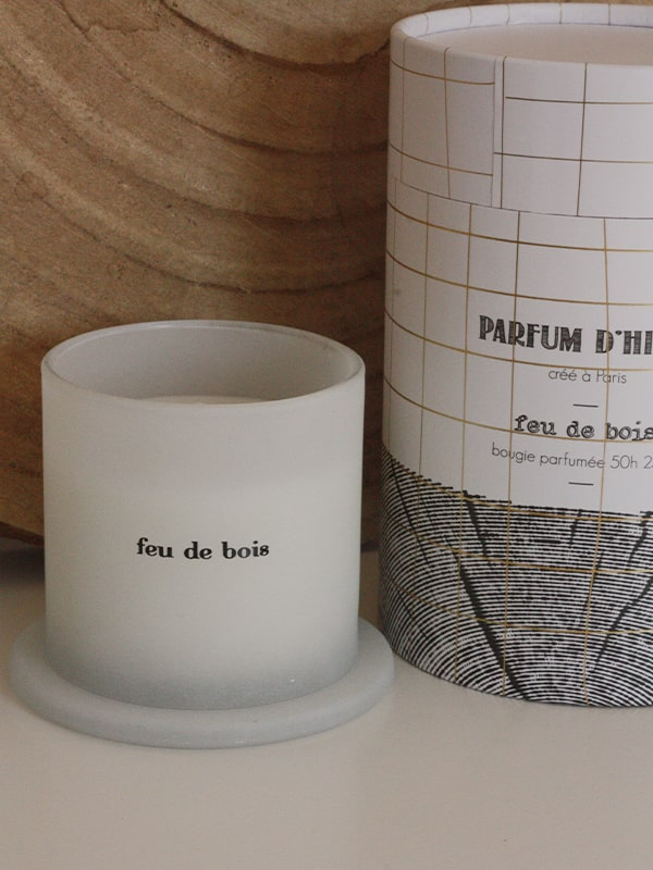 Bougie Hiver feu de bois