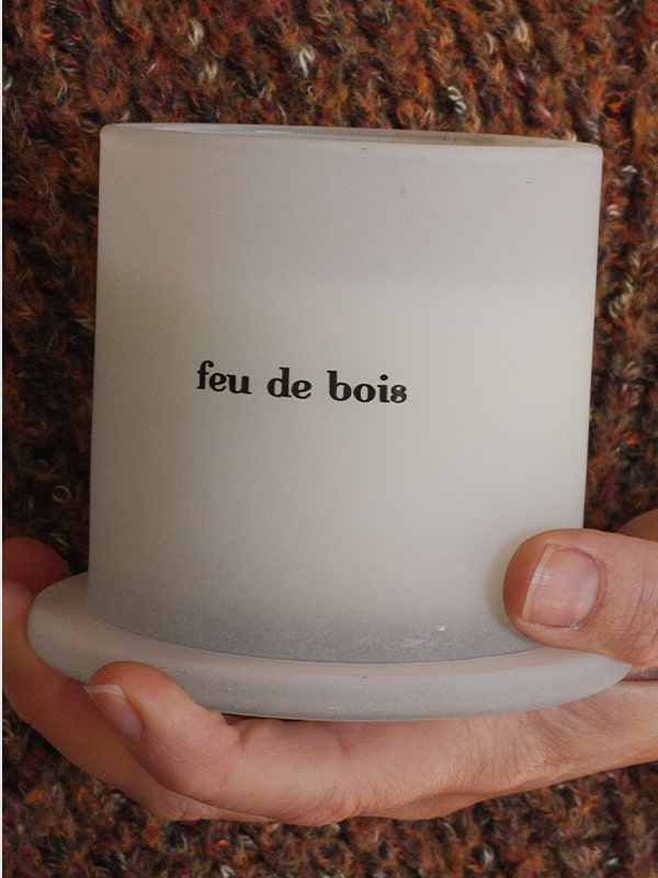 Bougie Hiver feu de bois