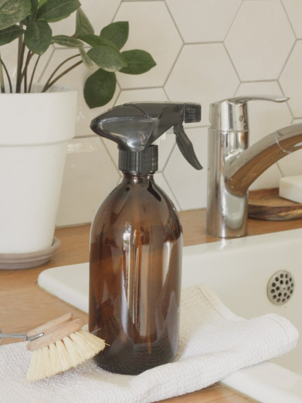 Flacon spray verre ambré recyclé 500ml