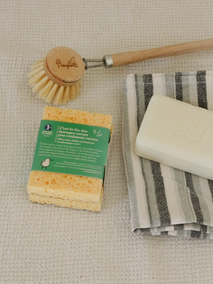 Éponge végétale biodégradable bi-matière lisse et grattante X2 Pimpant