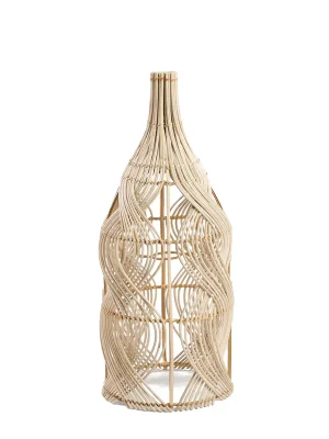 Suspension bouteille rotin naturel. Lampe à poser. M. 55x20cm. - Objets déco - photo 4