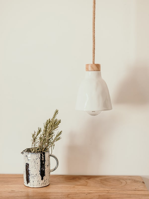 Lampe baladeuse en céramique blanche