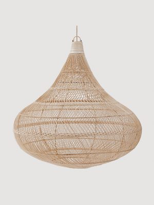 Suspension Drop naturelle en rotin XL 107×110 cm.