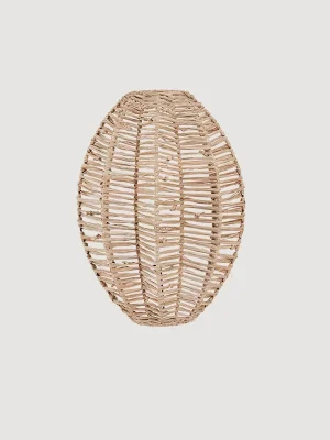 Applique murale en raphia naturel 40×15 cm