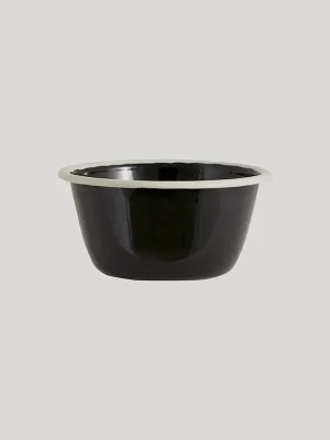 Petit bol emaillé noir et blanc Ø 16cm
