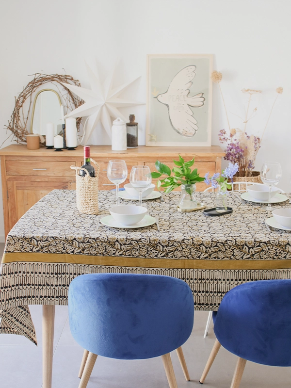 nappe indienne block print